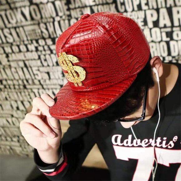 Hip Hop Hat,Flat-Brimmed Hat,Rock Cap,Adjustable Snapback Hat for Men and Women - Picture 6 of 6